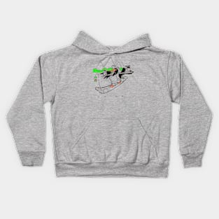 Cormorant fisherman Kids Hoodie